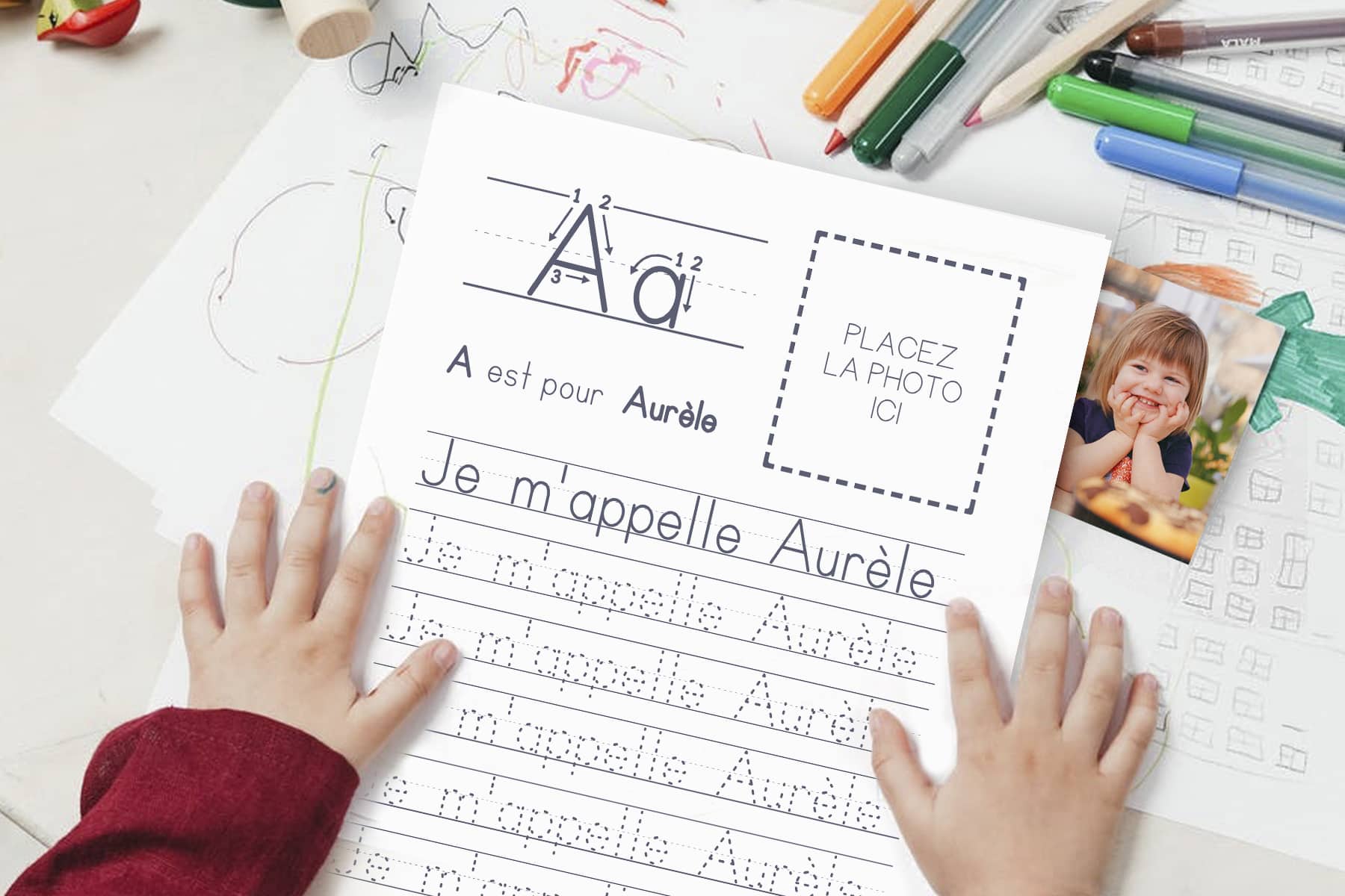 A est pour Aurele - Teaching Print Font - Create Your Custom Printables for TPT (Teachers Pay Teachers)