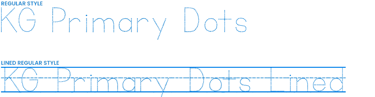 KG Primary Dots - Free Tracing Fonts for Practicing Writing