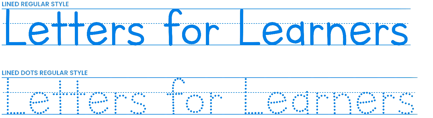 Letters for Learners - Free Tracing Fonts for Practicing Writing