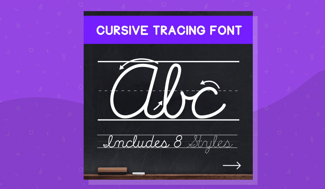 The Teaching Cursive Font is Here - Tracing font for handwriting in cursive worksheets