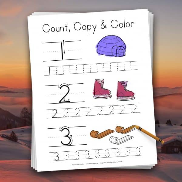 Count Copy Color - Cover - 1 to 10 - Winter
