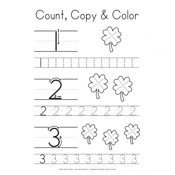 St Patricks Day - Count Copy Color - Lewis Creative
