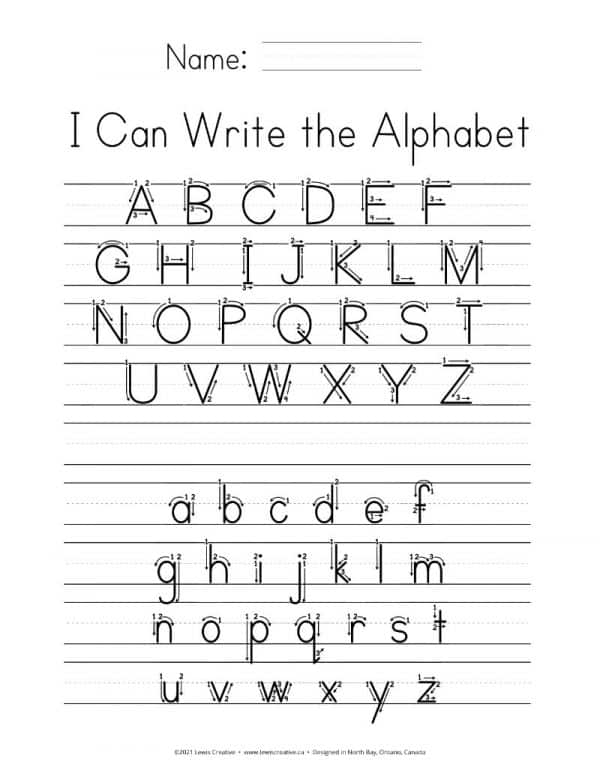 Free Alphabet Tracing Sheets Lewis Creative