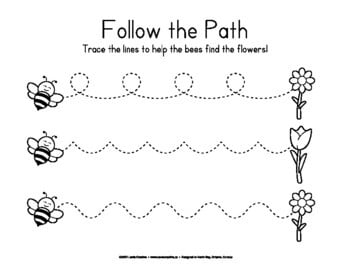 Bumble Bee Line Tracing Activity - Lewis Creative