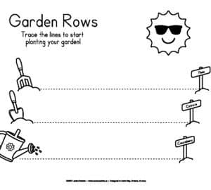 Spring Garden Rows Line Tracing Activity - Lewis Creative