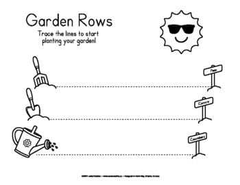 Spring Garden Rows Line Tracing Activity - Lewis Creative