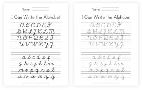 How to Write the Alphabet in Cursive - Lewis Creative