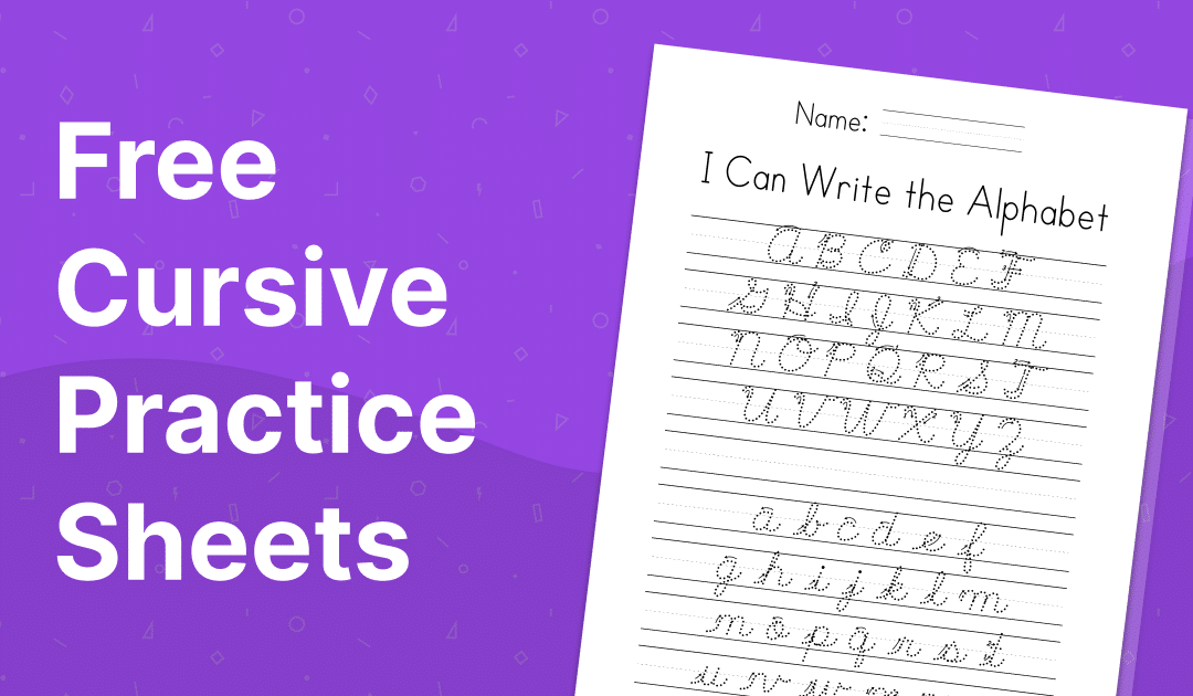 How to Write the Alphabet in Cursive Dotted with Arrow Instructions Practice Sheets