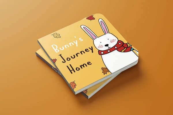 Bunnys Jounrey Home - Book Design - Hello Milo Font