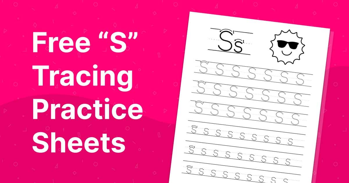 Free S Tracing Practice Worksheets for kids struggling with curves