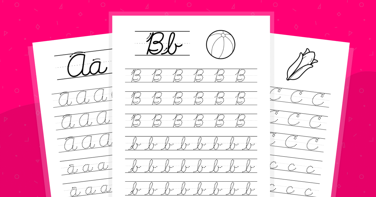 Free Cursive Alphabet Tracing Practice Worksheets