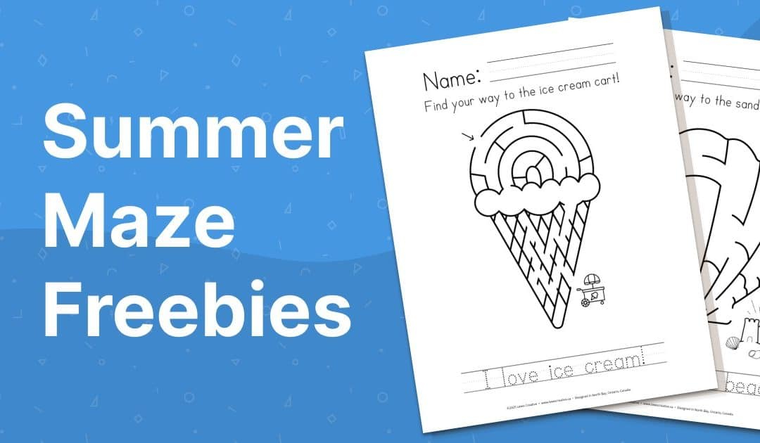 Free Summer Maze Worksheets